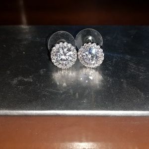 Silver Pavé Earrings